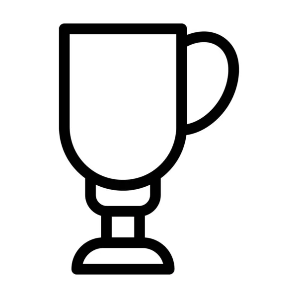 Cup Coffee Icon Outline Illustration Trophy Mug Vector Icons Web — Stock Vector