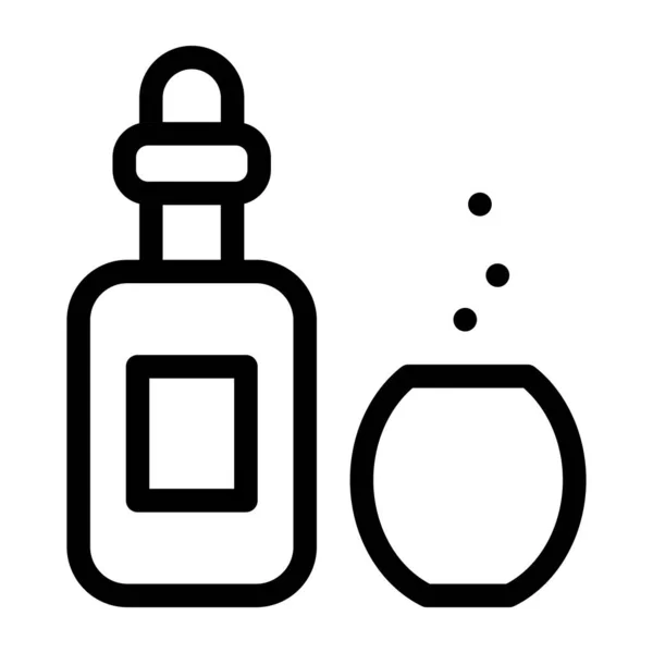Icono Botella Perfume Estilo Moda Aislado Fondo — Vector de stock