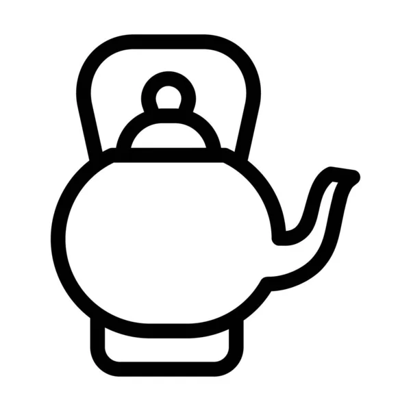 Чайник Веб Иконка Простой Дизайн — стоковый вектор