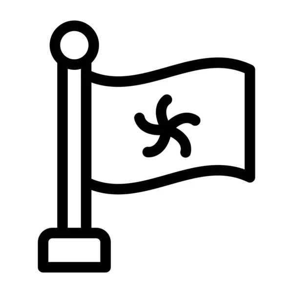 Иконка Флага Векторная Иллюстрация — стоковый вектор
