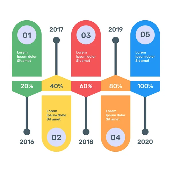 Vektorillustration Der Geschäftsinformationsgrafik Vorlage — Stockvektor