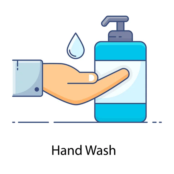 Hand Bottle Hand Wash Vector Illustration — Stock Vector