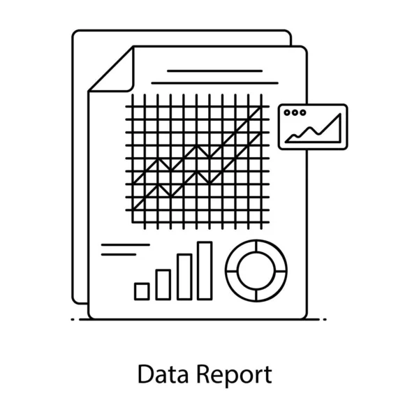 Plochá Ikona Analytického Grafu Vektorová Ilustrace — Stockový vektor