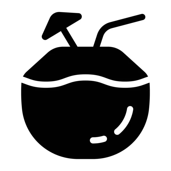 Kokosnuss Web Symbol Einfache Illustration — Stockvektor