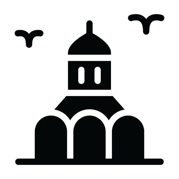 Mezquita Icono Web Diseño Simple — Archivo Imágenes Vectoriales