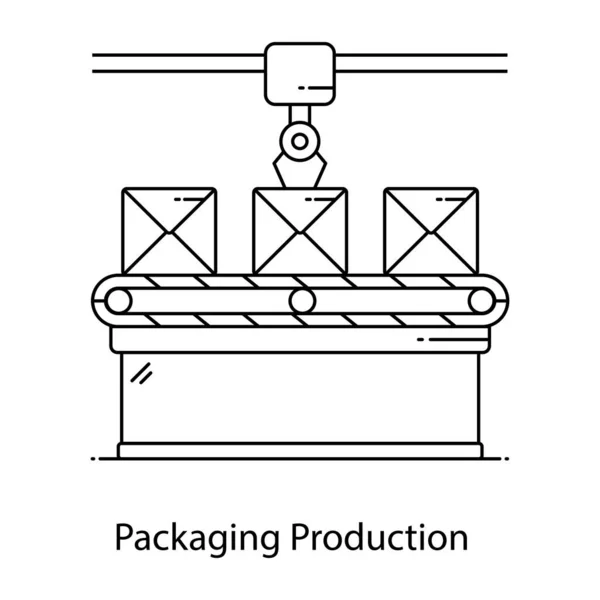 Producción Envases Icono Web Diseño Simple — Archivo Imágenes Vectoriales