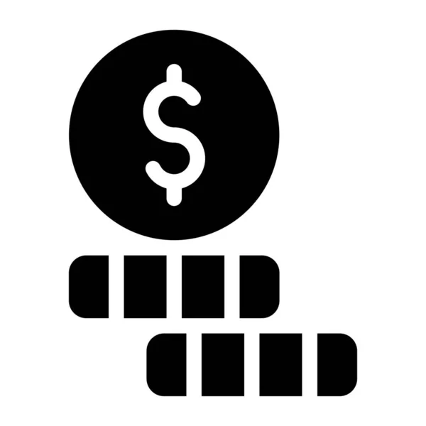 Icône Web Dollar Conception Simple — Image vectorielle