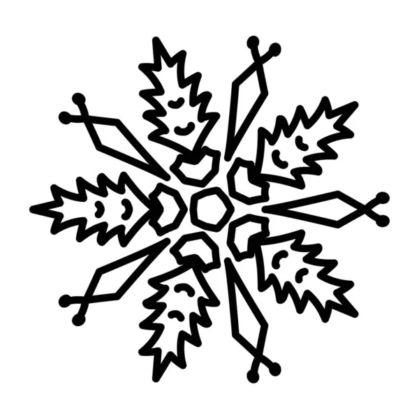 Векторная Иллюстрация Значка Снежинки — стоковый вектор
