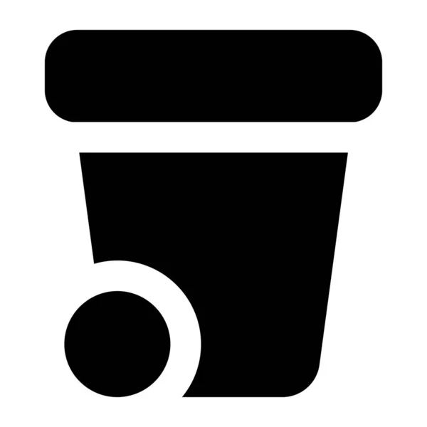 Müll Web Symbol Einfache Illustration — Stockvektor