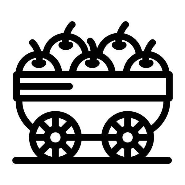 Carro Icono Web Ilustración Simple — Vector de stock