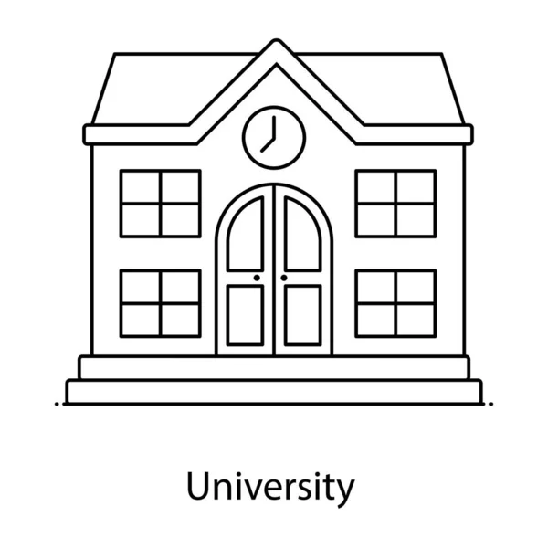 Université Icône Web Illustration Simple — Image vectorielle