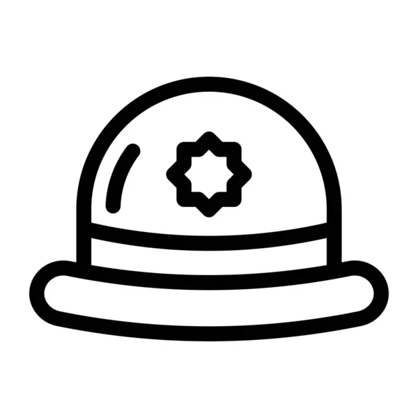 Polisen Hatt Ikon Vektor Illustration — Stock vektor