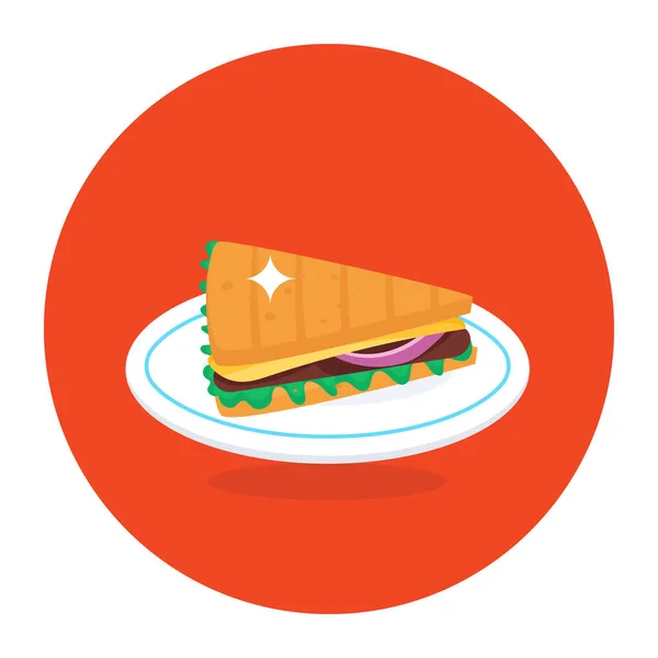 Sanduíche Com Salsicha Desenho Ilustração Vetorial Queijo — Vetor de Stock