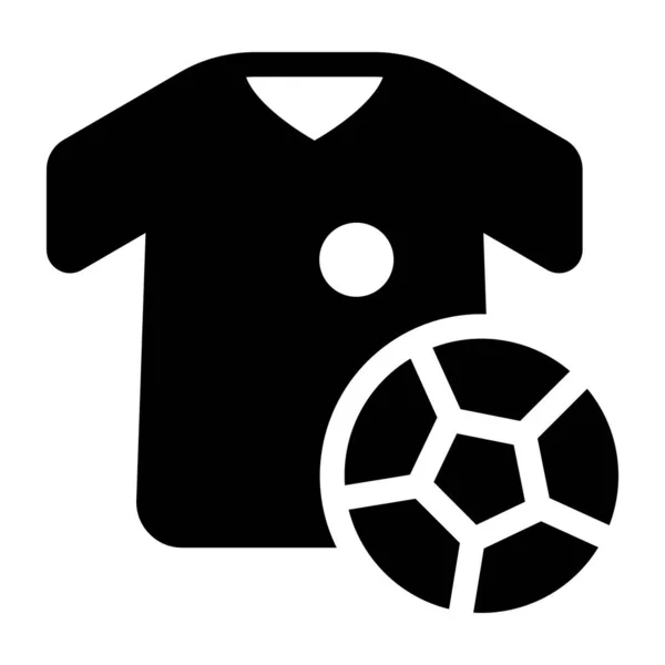 Fútbol Icono Web Ilustración Simple — Vector de stock