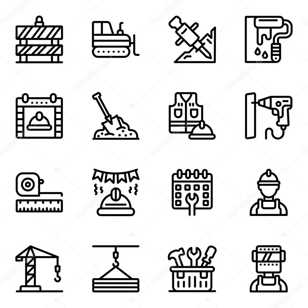 set of modern flat vector icons on white background 