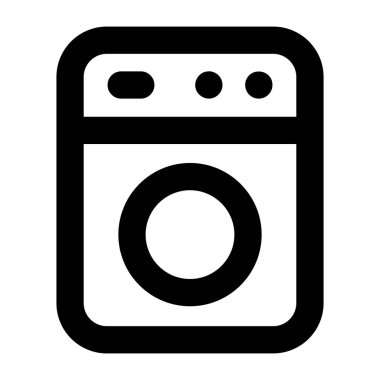 çamaşır makinesi simgesi. Basit resimleme