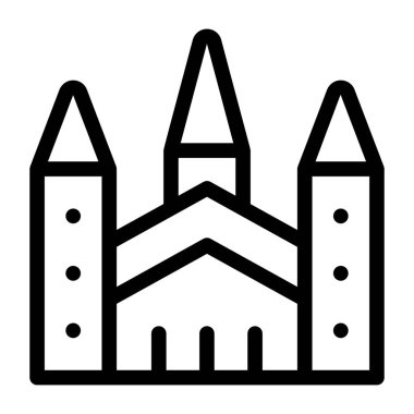 Şato. Web simgesi basit illüstrasyon