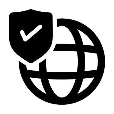 küresel güvenlik. Web simgesi