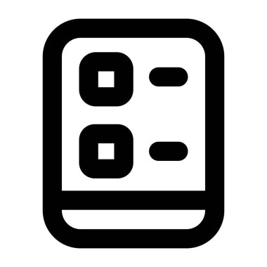 Cep telefonu. Web simgesi basit illüstrasyon