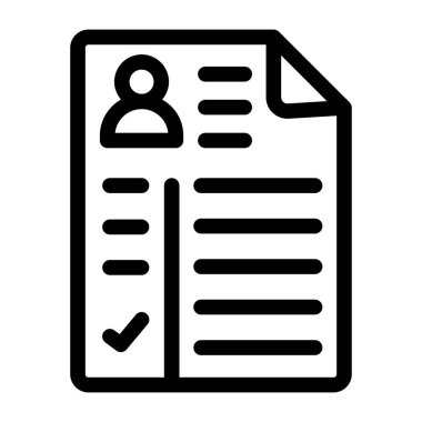 Belge. Web simgesi basit illüstrasyon