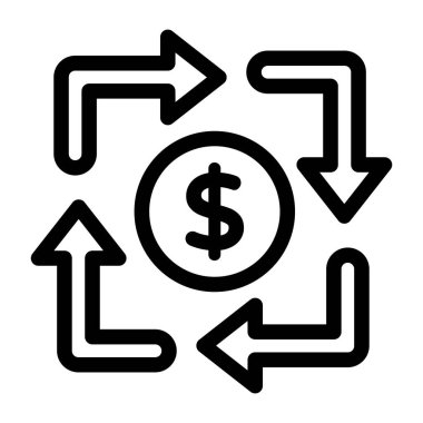 Dolar. Web simgesi basit tasarım