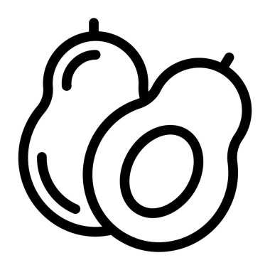 yiyecek ve sağlık çizgisi vektör simgesi.