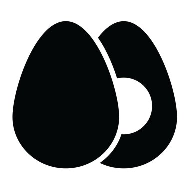 Yumurta simgesi vektör illüstrasyonu