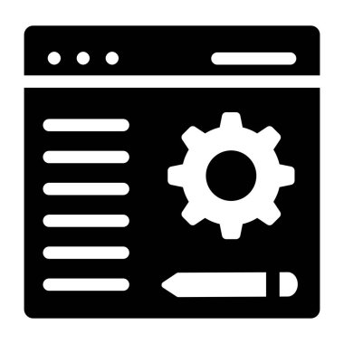 Web sitesi ve geliştirme simgesi. Basit tasarım