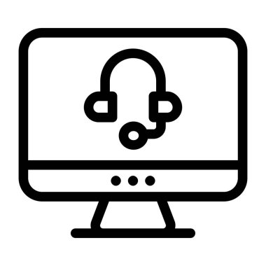 Kulaklık. Web simgesi basit tasarım