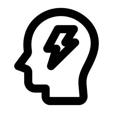 beyin ikonu vektör illüstrasyonu