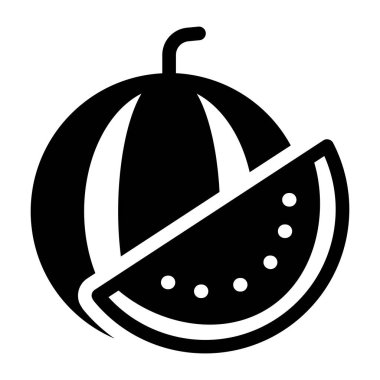 Karpuz. Web simgesi basit illüstrasyon