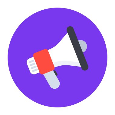 Megafon ikonu vektör illüstrasyonu