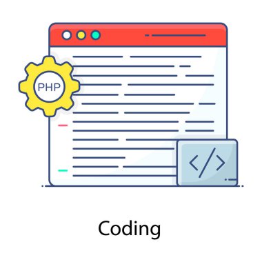 Tarayıcı. Web simgesi illüstrasyonu