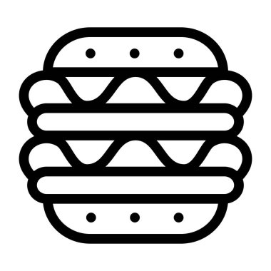 Yiyecek ve içecek ikonu. hamburger