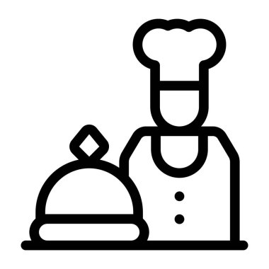 Şef. Web simgesi basit tasarım