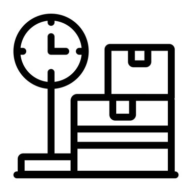 Saat. Web simgesi basit illüstrasyon