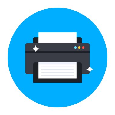 Yazıcı simgesi. Beyaz arkaplanda izole edilmiş web tasarımı için dosya vektör simgelerinin izometriği