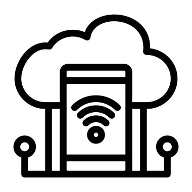 Bulut hesaplama. Web simgesi