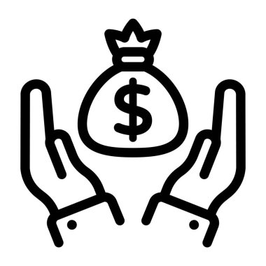 Para çantası. Web simgesi