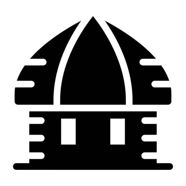 Bina. Web simgesi basit illüstrasyon