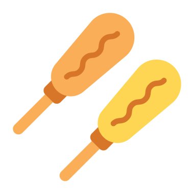 Sosis. Web simgesi basit illüstrasyon