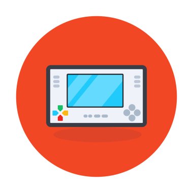 Beyaz arkaplanda video oyunları simgesi.