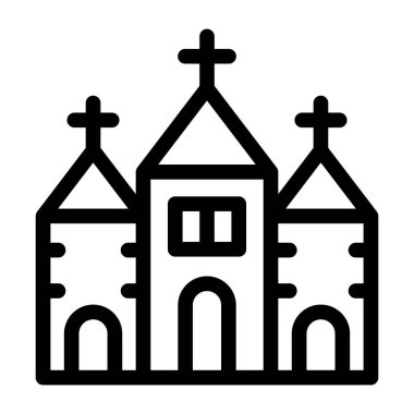 Kiliseye. Web simgesi basit tasarım