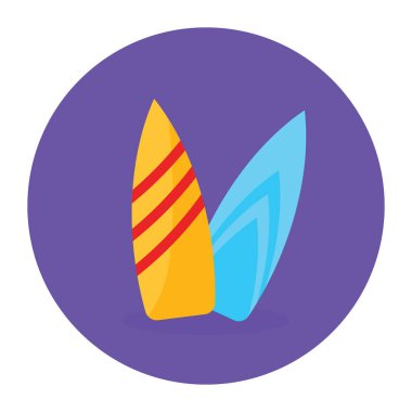 Sörf tahtası simgesi vektör illüstrasyonu