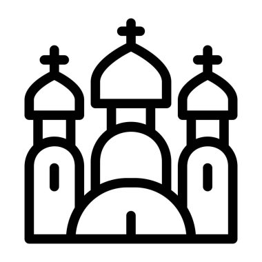 Kiliseye. Web simgesi basit tasarım