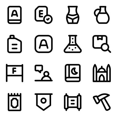 Kişisel ve ticari kullanım için 16 evrensel simge...