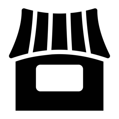 Ev binası ikonu. vektör illüstrasyonu