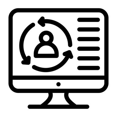 Bilgisayar. Web simgesi basit illüstrasyon