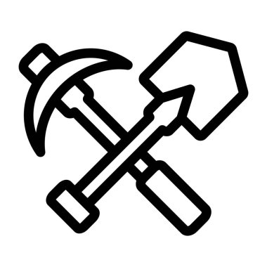 Çekiç. Web simgesi basit illüstrasyon