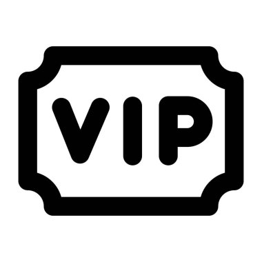 VIP simgesi vektör illüstrasyonu